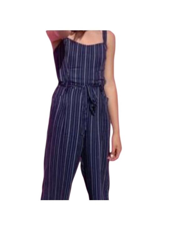 Hollister Pants - Hollister Striped Jumpsuit Blue Size Medium